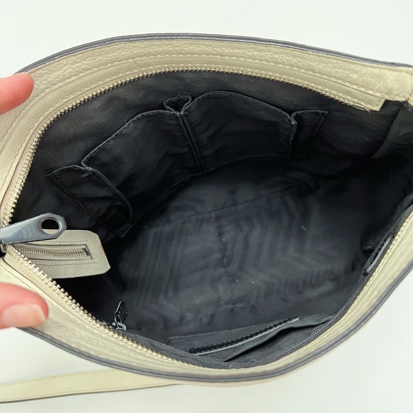 White Rebecca Minkoff Studded Braided Leather Crossbody Bag - Picture 6 of 8